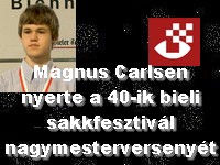 Magnus Carlsen nyerte a 40-ik bieli sakkfesztivál nagymesterversenyét, Polgár Judit 4-ik lett